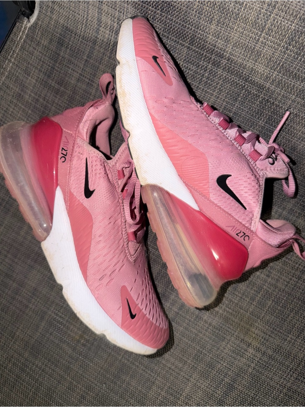 Nike Women’s Air Max 270 Pink with Black Swoosh - Picture 2 of 4